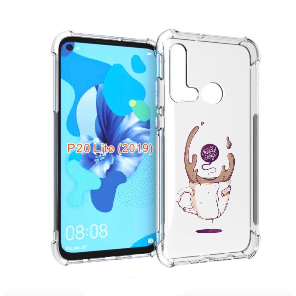 

Чехол бампер MyPads сломанный стаканчик для Huawei P20 Lite (201, Прозрачный, Tocco