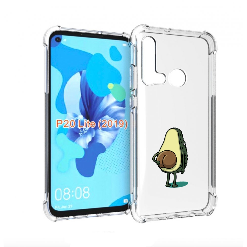 

Чехол бампер MyPads смешной авокадо сзади для Huawei P20 Lite (2, Прозрачный, Tocco