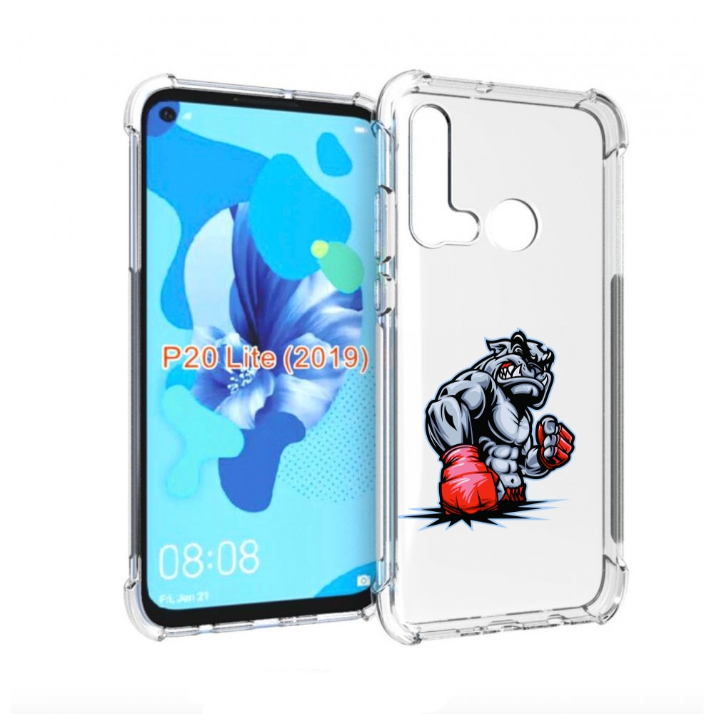 

Чехол бампер MyPads собака-боксер для Huawei P20 Lite (2019), Прозрачный, Tocco
