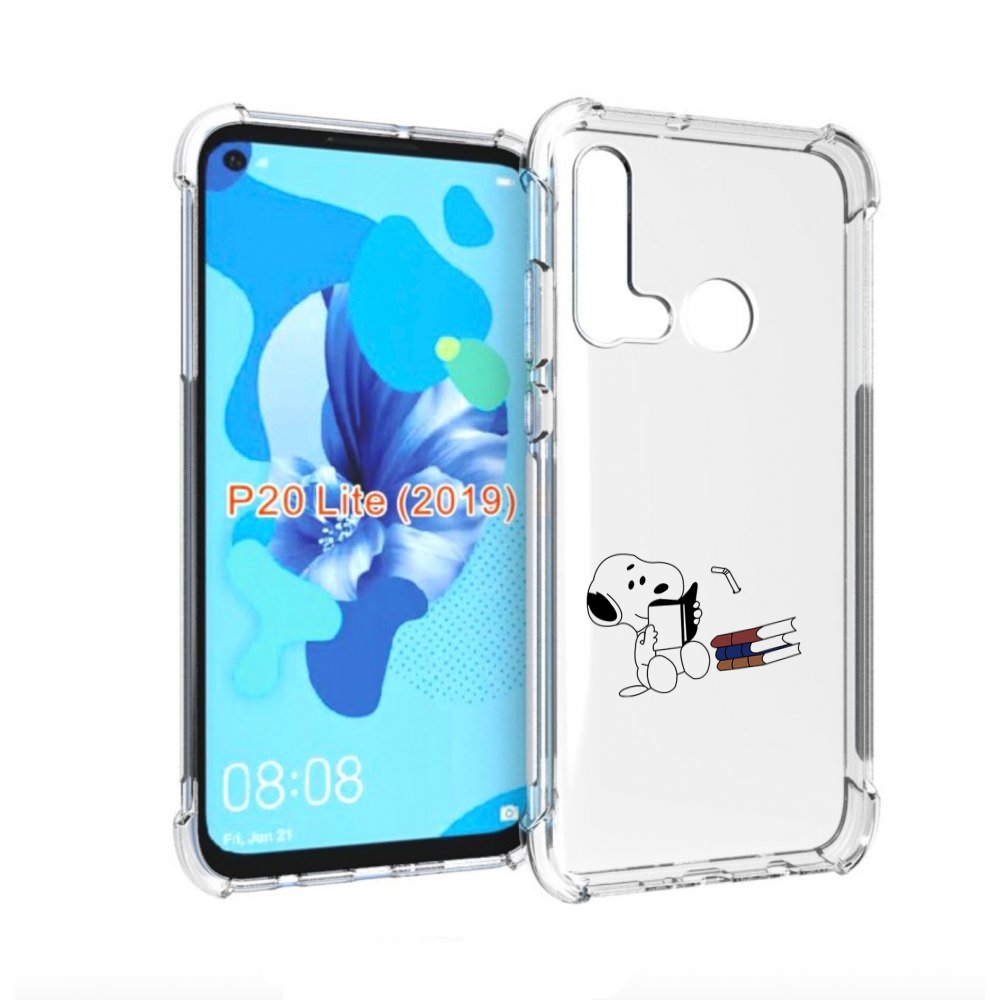 

Чехол бампер MyPads собака-с-книжками для Huawei P20 Lite (2019), Прозрачный, Tocco