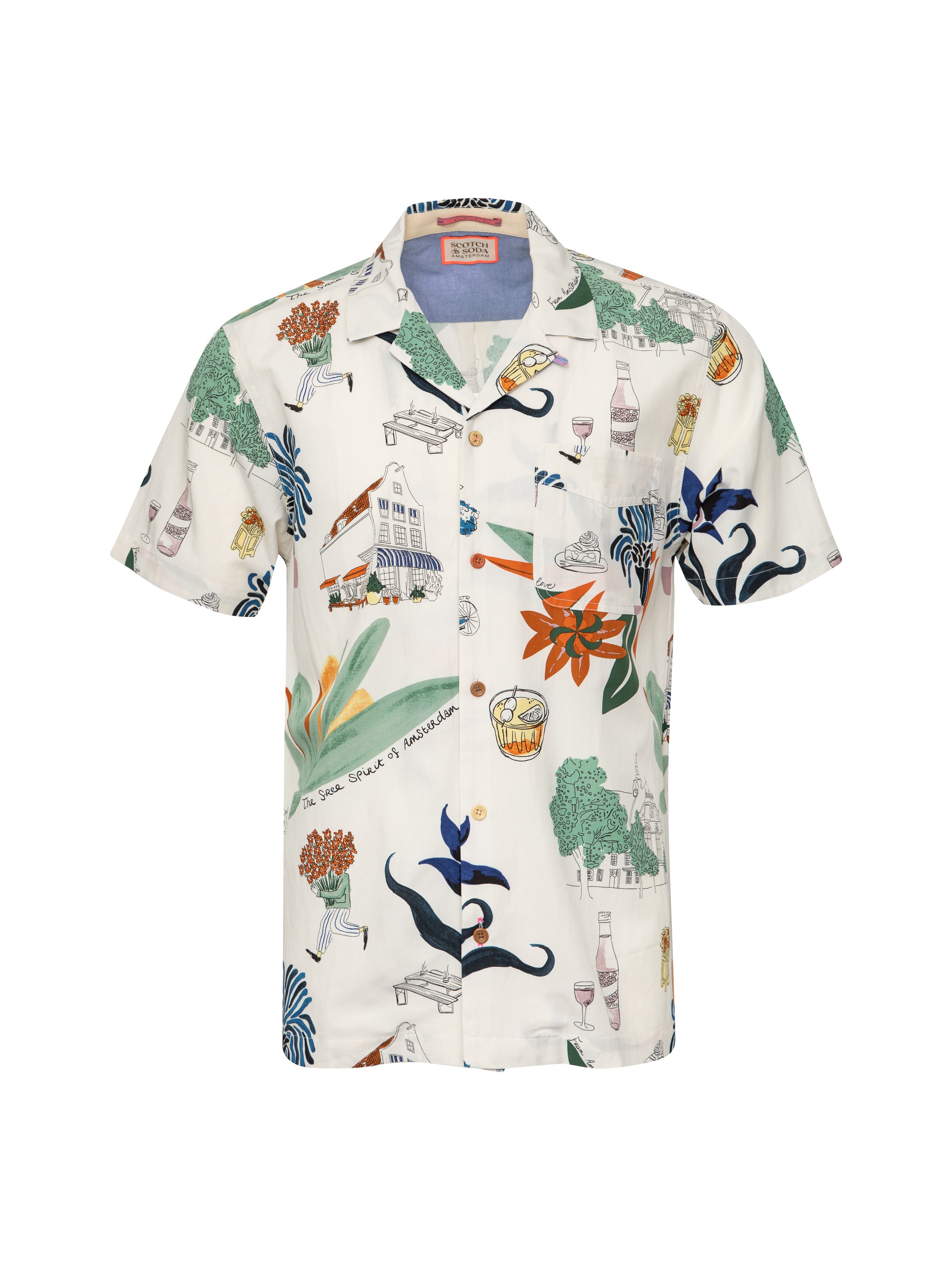 

Рубашка мужская Scotch & Soda 170415 белая 52 RU, Белый, 170415
