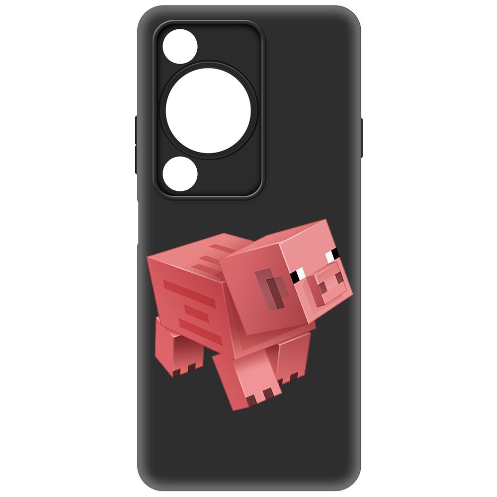 

Чехол-накладка Krutoff Soft Case Minecraft-Свинка для Huawei Nova Y72s черный