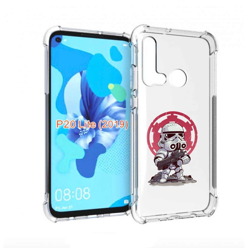 

Чехол бампер MyPads солдат-из-старварс для Huawei P20 Lite (2019, Прозрачный, Tocco