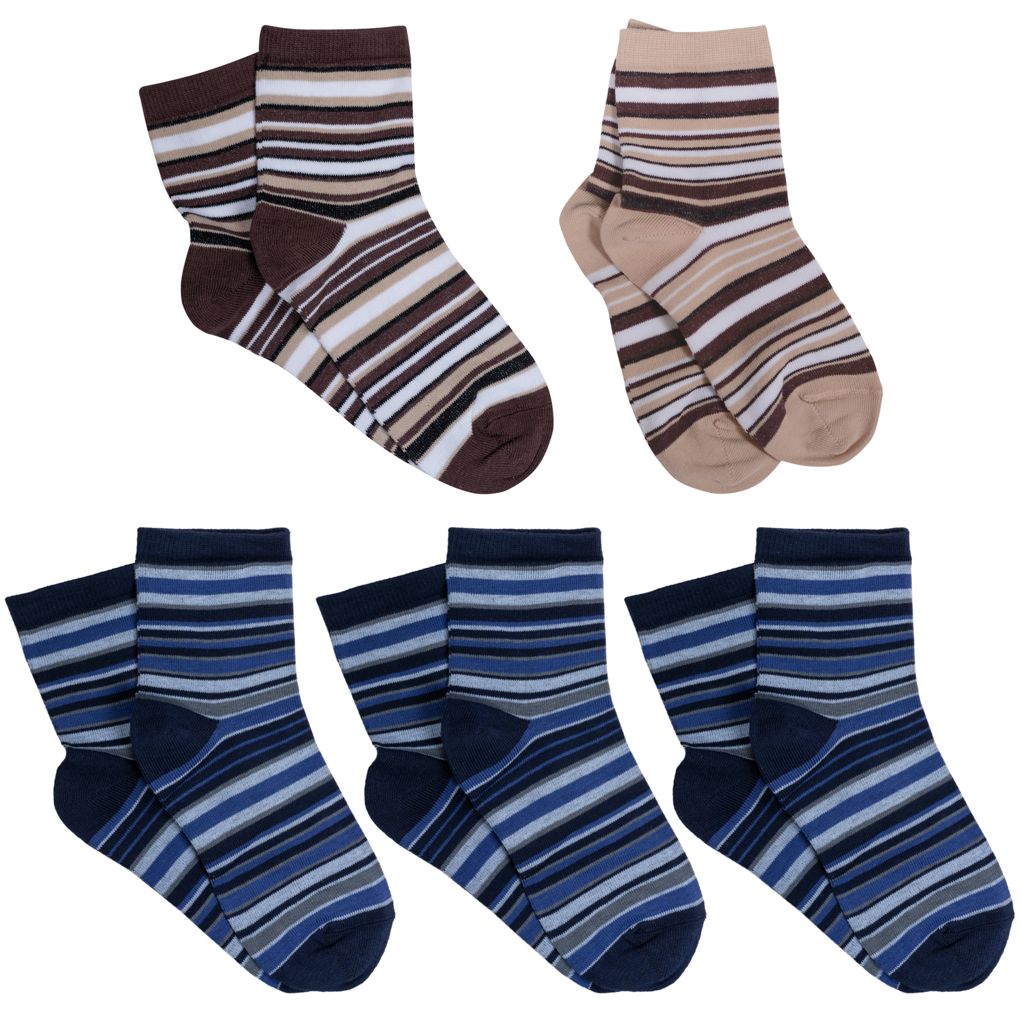 Носки детские LorenzLine 5-Л31 цв. бежевый; коричневый; синий р. 10-12