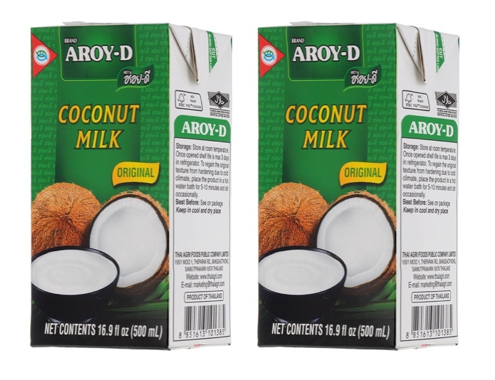 Молоко кокосовое Aroy-D Original 70% 17%, 500 мл 2 пачки