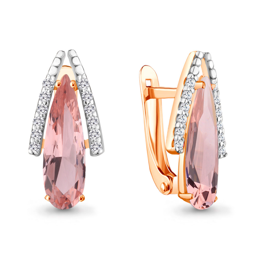 

Серьги из серебра с фианитом Aquamarine 4739590А_925_з, 4739590А_925_з