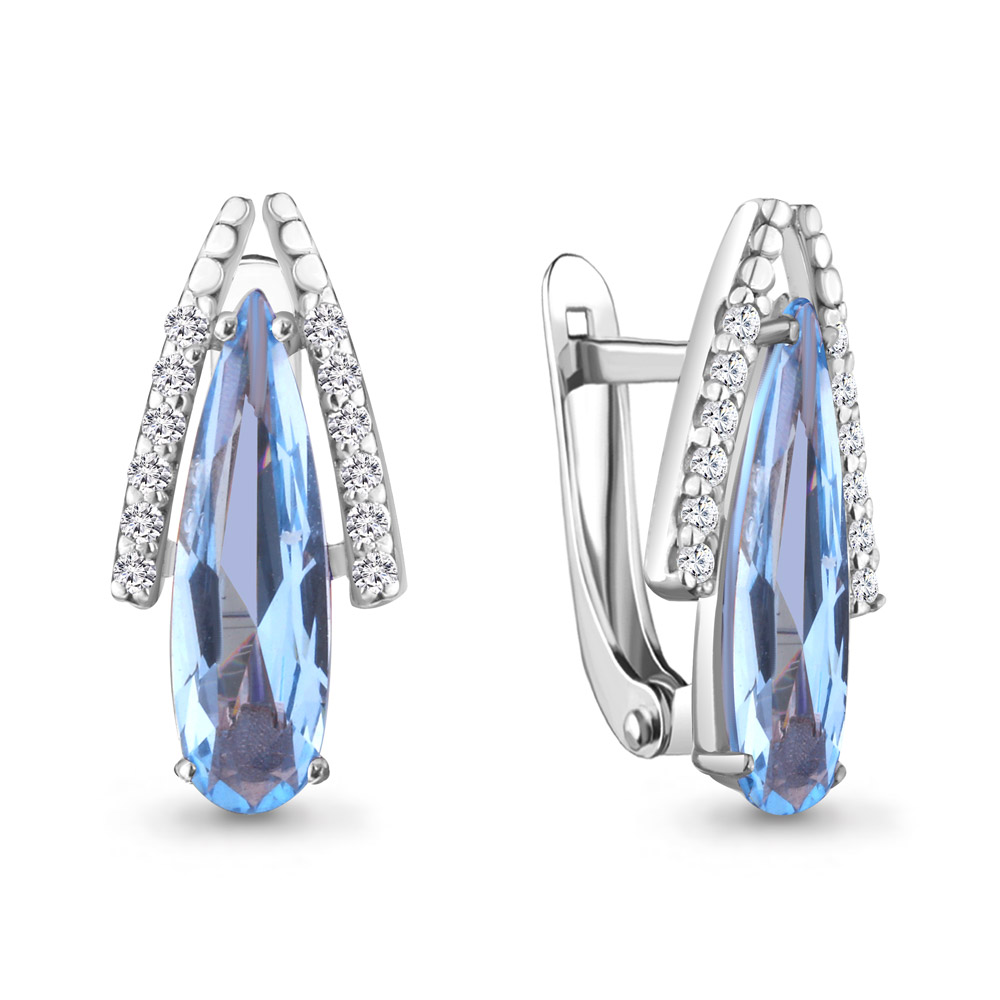 

Серьги из серебра с топазом Aquamarine 4739592А_925_р, 4739592А_925_р