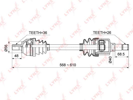 

Привод в сборе L LYNXauto cd1007, Привод в сборе L LYNXauto cd1007 LYNXauto cd1007