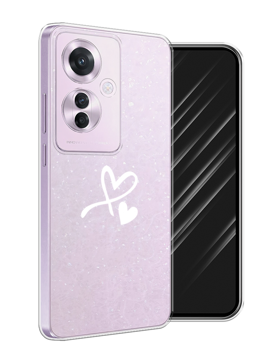 

Чехол Awog на Oppo Reno 11F "Сердечко минимализм", Белый, 2516650-1
