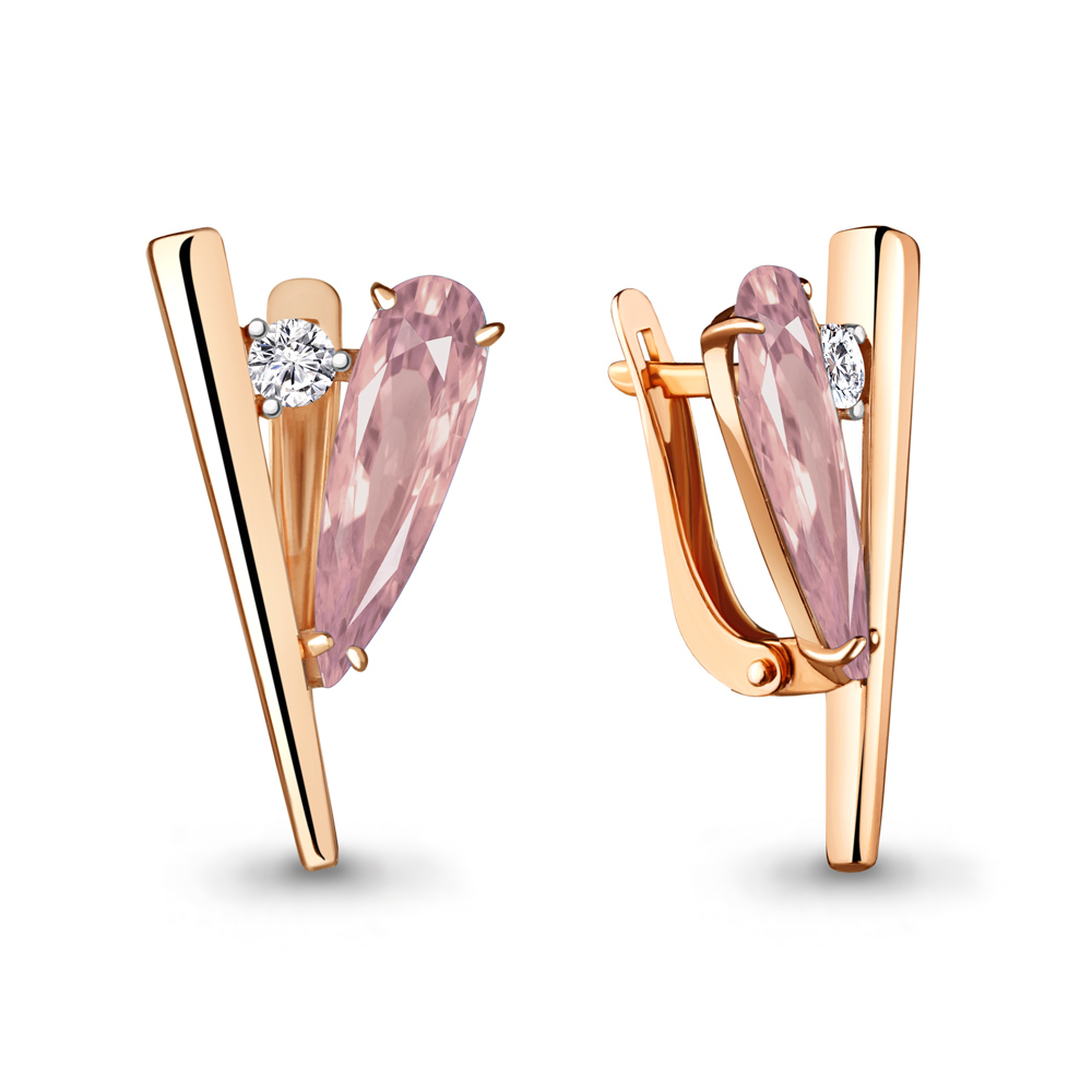 

Серьги из серебра с фианитом Aquamarine 4739690А_925_з, 4739690А_925_з
