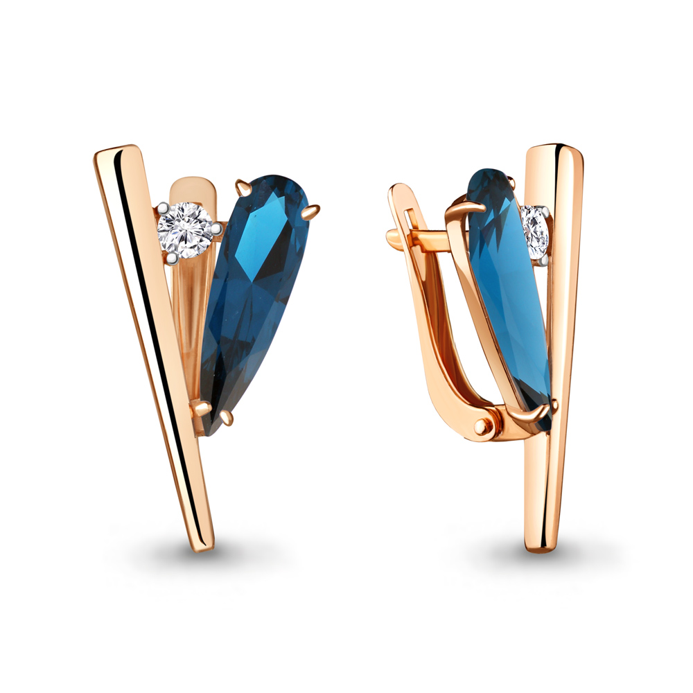 

Серьги из серебра с топазом Aquamarine 4739693А_925_з, 4739693А_925_з