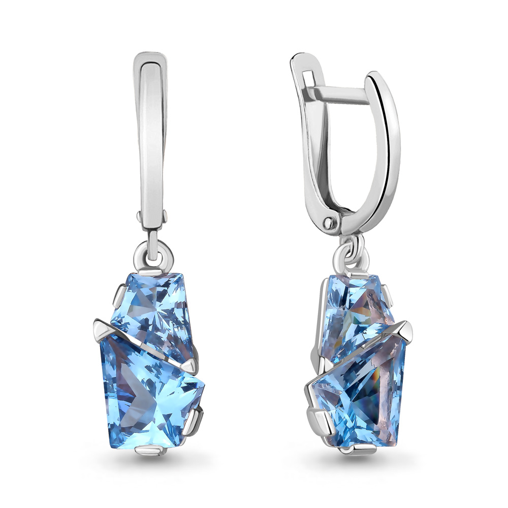 

Серьги подвески из серебра с топазом искусственным Aquamarine 4739892_925_р, 4739892_925_р