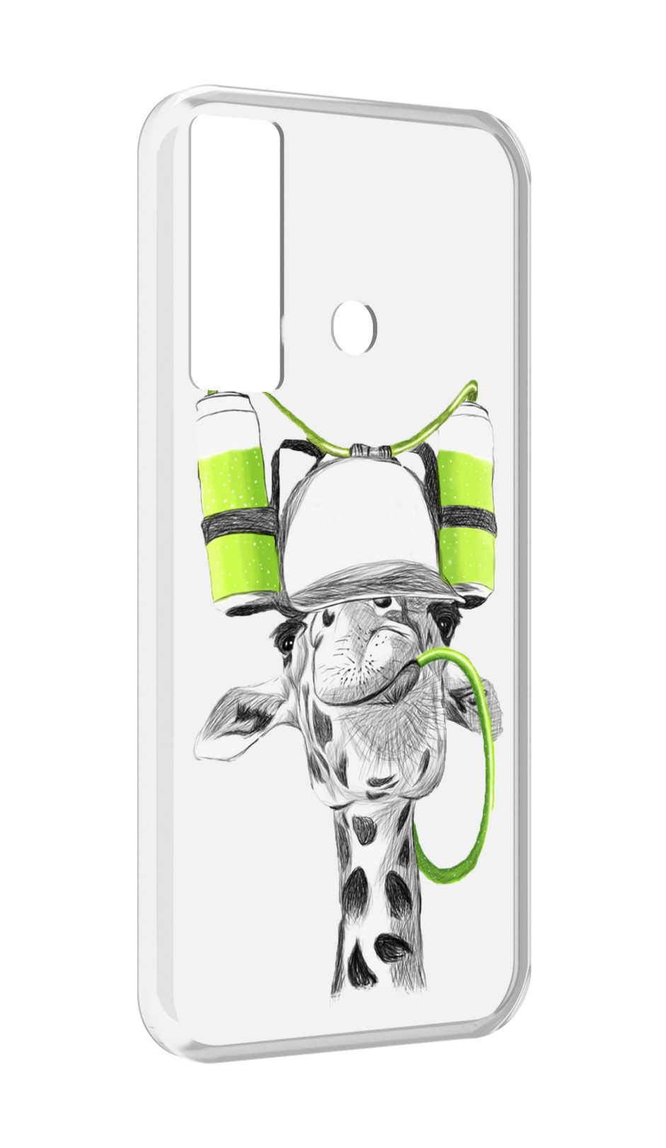 

Чехол MyPads Жираф для Tecno Camon 17, Прозрачный, Tocco