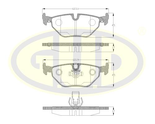 

Тормозные колодки G.U.D. дисковые GBP026515