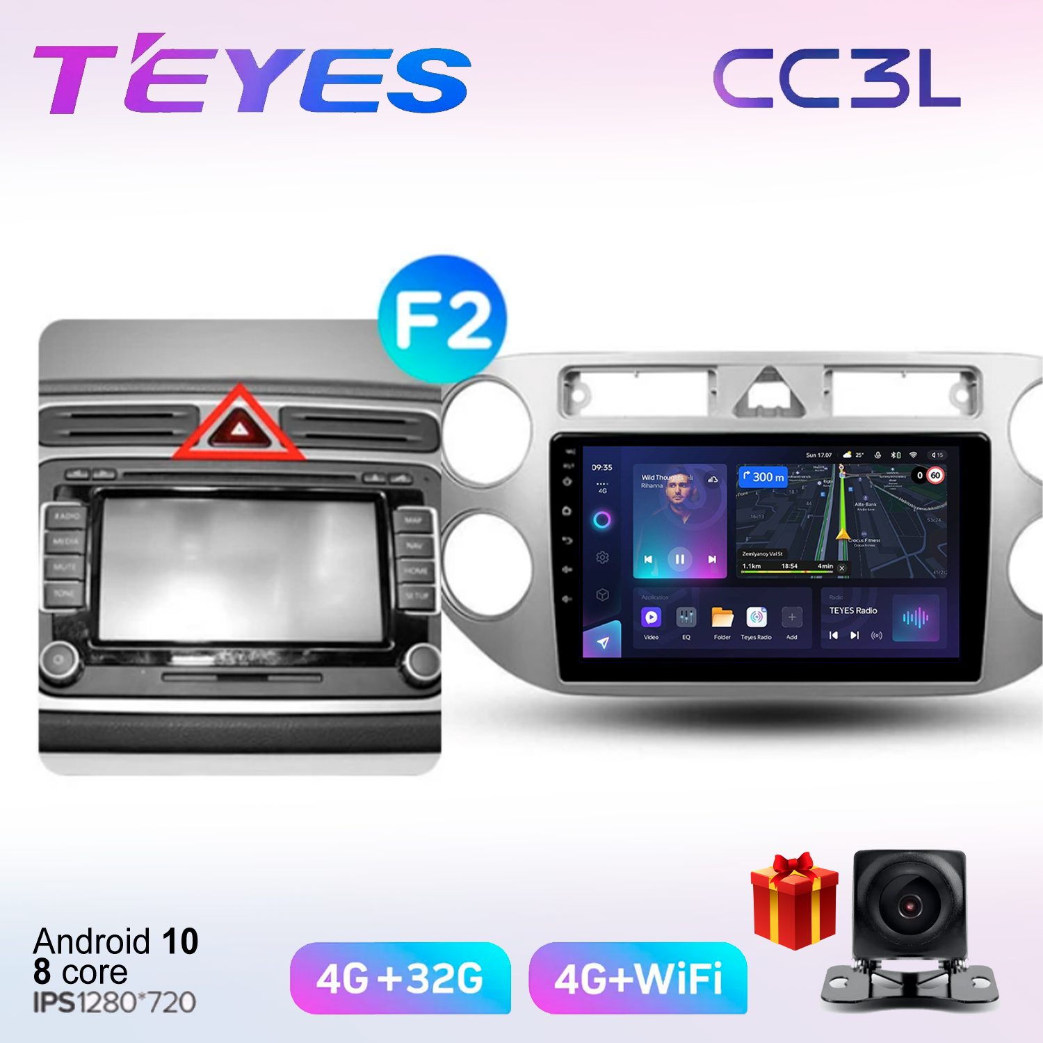 

Автомобильная магнитола Teyes cc3L7035611 штатная в штатное место, CC3L