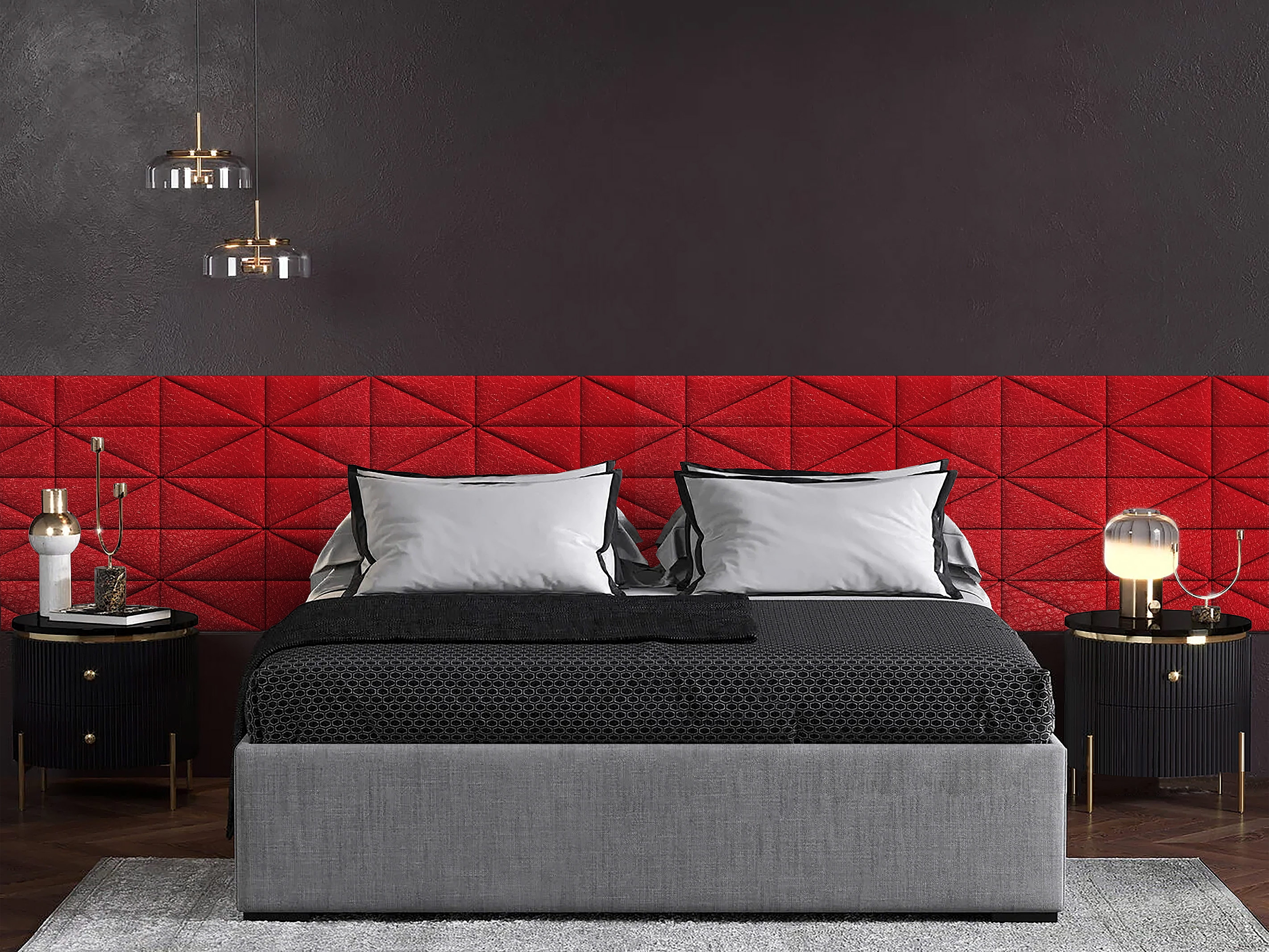 

Панель кровати Eco Leather Red 15х30PL см 2 шт., Красный