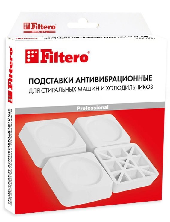 

Подставки для стир.машин Filtero Арт.909 антивибрационные, Белый