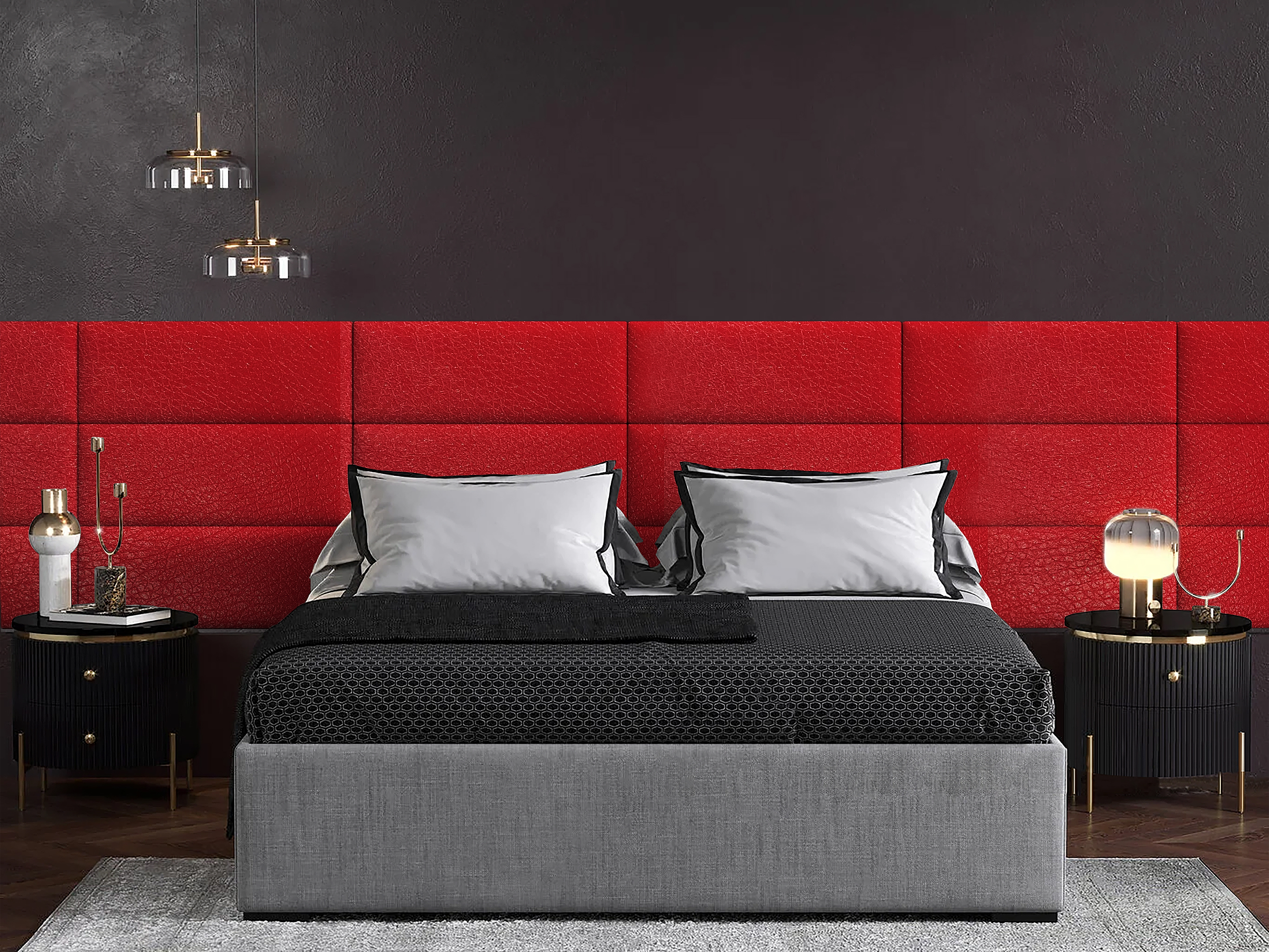 

Панель кровати Eco Leather Red 30х80 см 1 шт., Красный