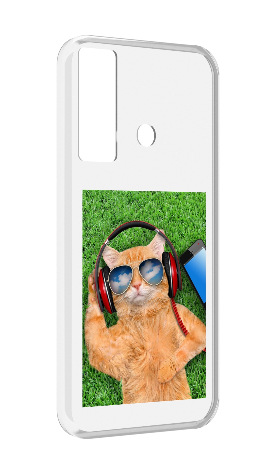 

Чехол MyPads Кот-кайфарик для Tecno Camon 17, Прозрачный, Tocco