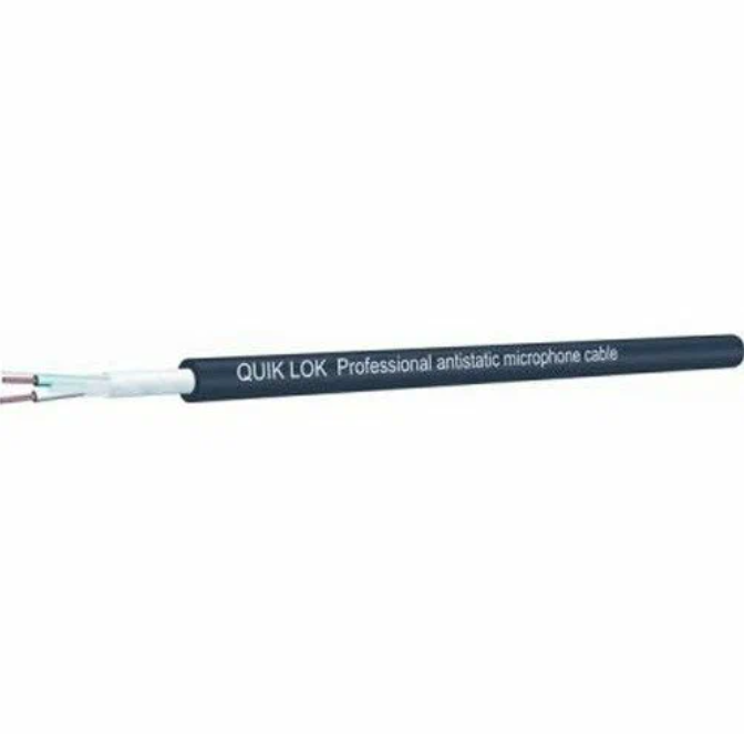 

Кабель микрофонный в нарезку QUIK LOK CM780 100м, Черный, CM780