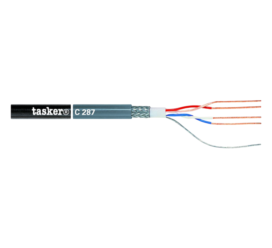 

Кабель микрофонный в нарезку Tasker C287 Grey 100м, Серый, C287 Grey