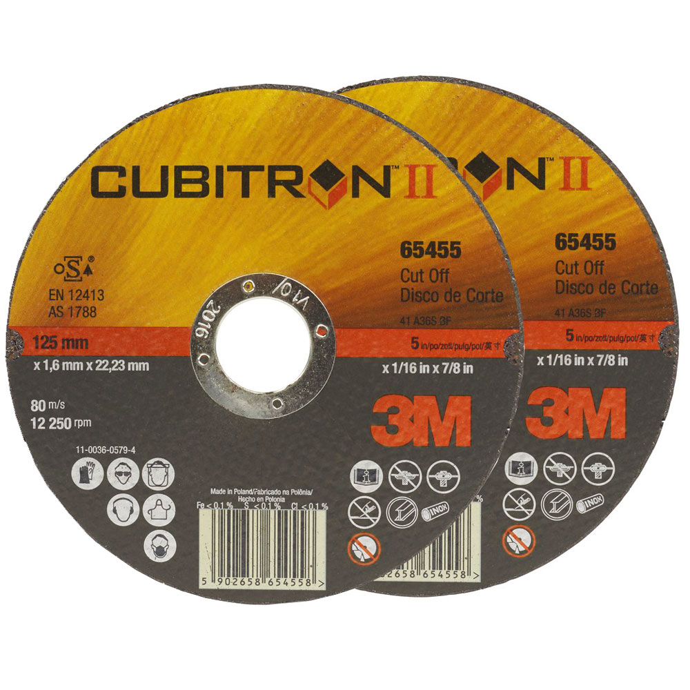 

3M Cubitron II, T41, 125 мм х 1.6 мм х 22 мм, 2шт/упак., Cubitron II, T41, 125 мм х 1.6 мм х 22 мм, 2шт/упак.