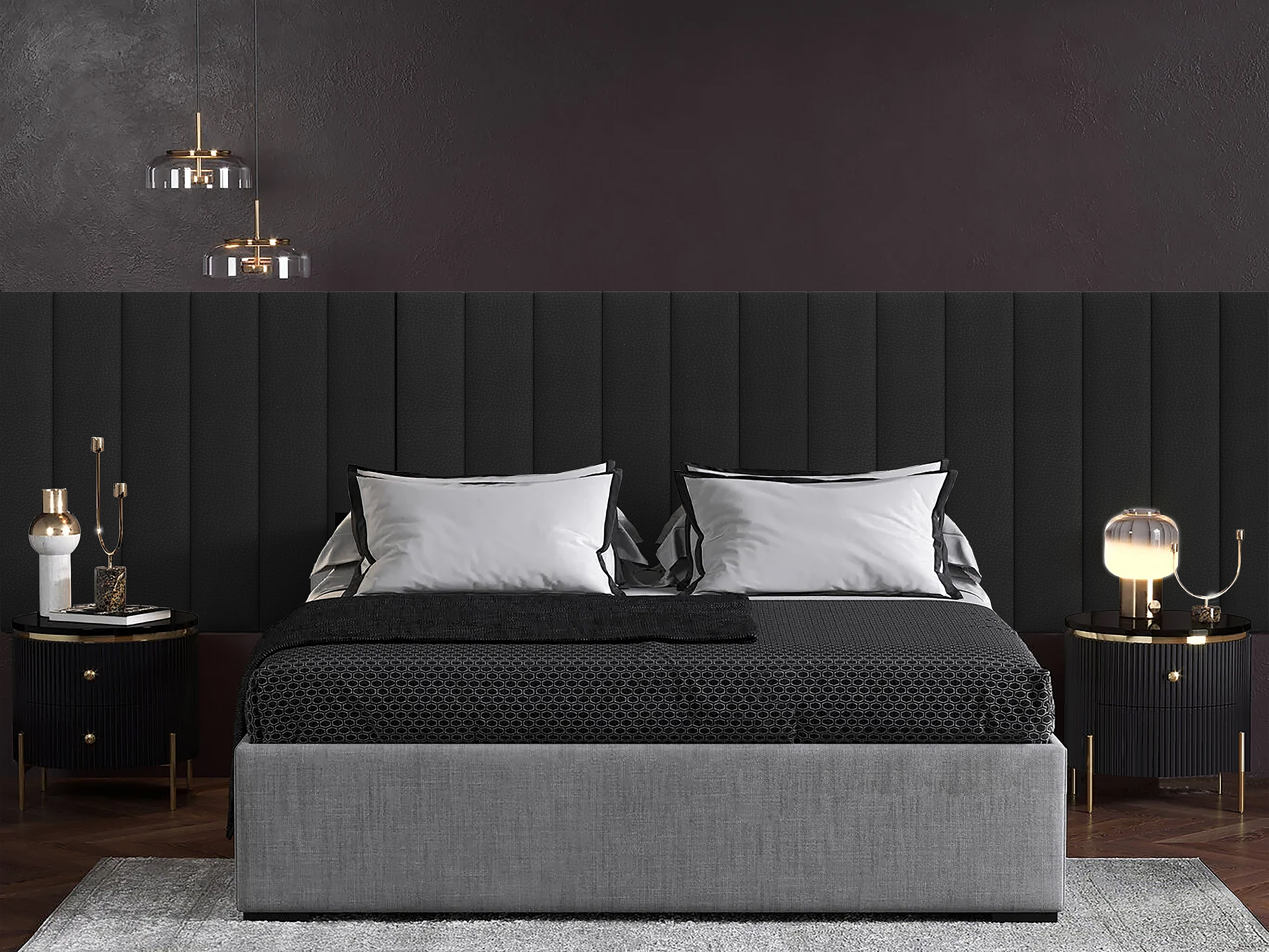 

Панель кровати Eco Leather Black 20х100 см 1 шт., Черный