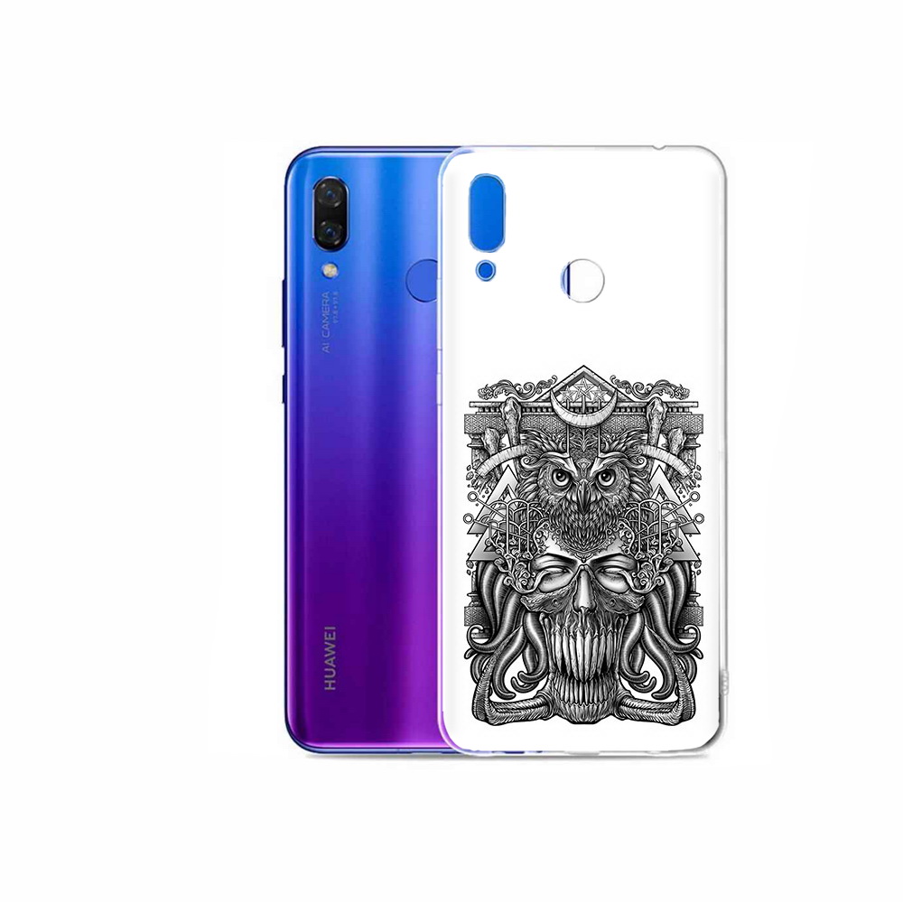 

Чехол MyPads Tocco для Honor Play зубастая сова, Прозрачный, Tocco