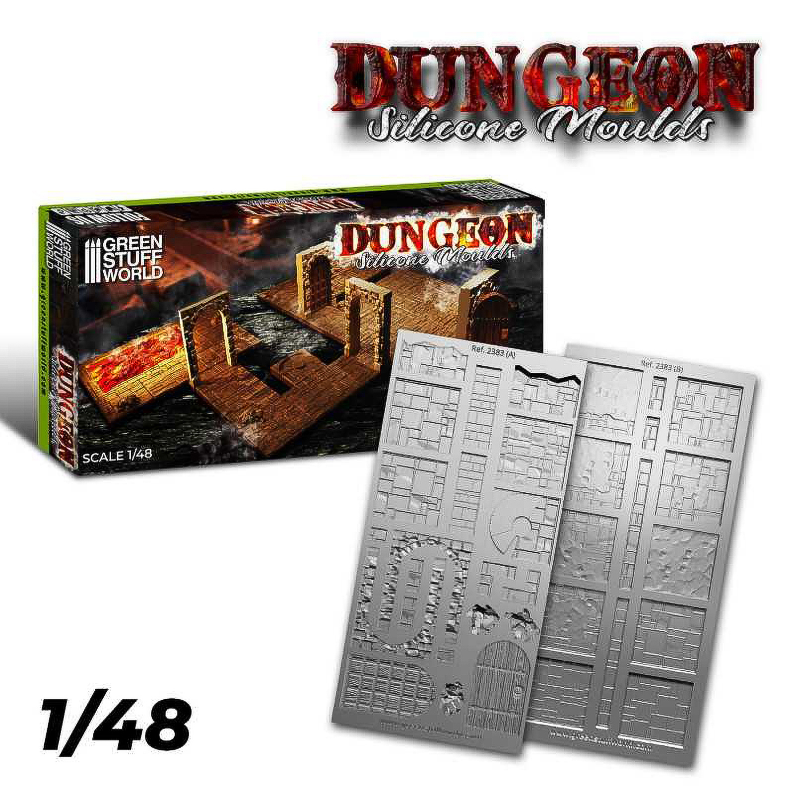 

Набор силиконовых форм для моделизма Green Stuff World Silicone Molds Dungeon, Silicone Molds