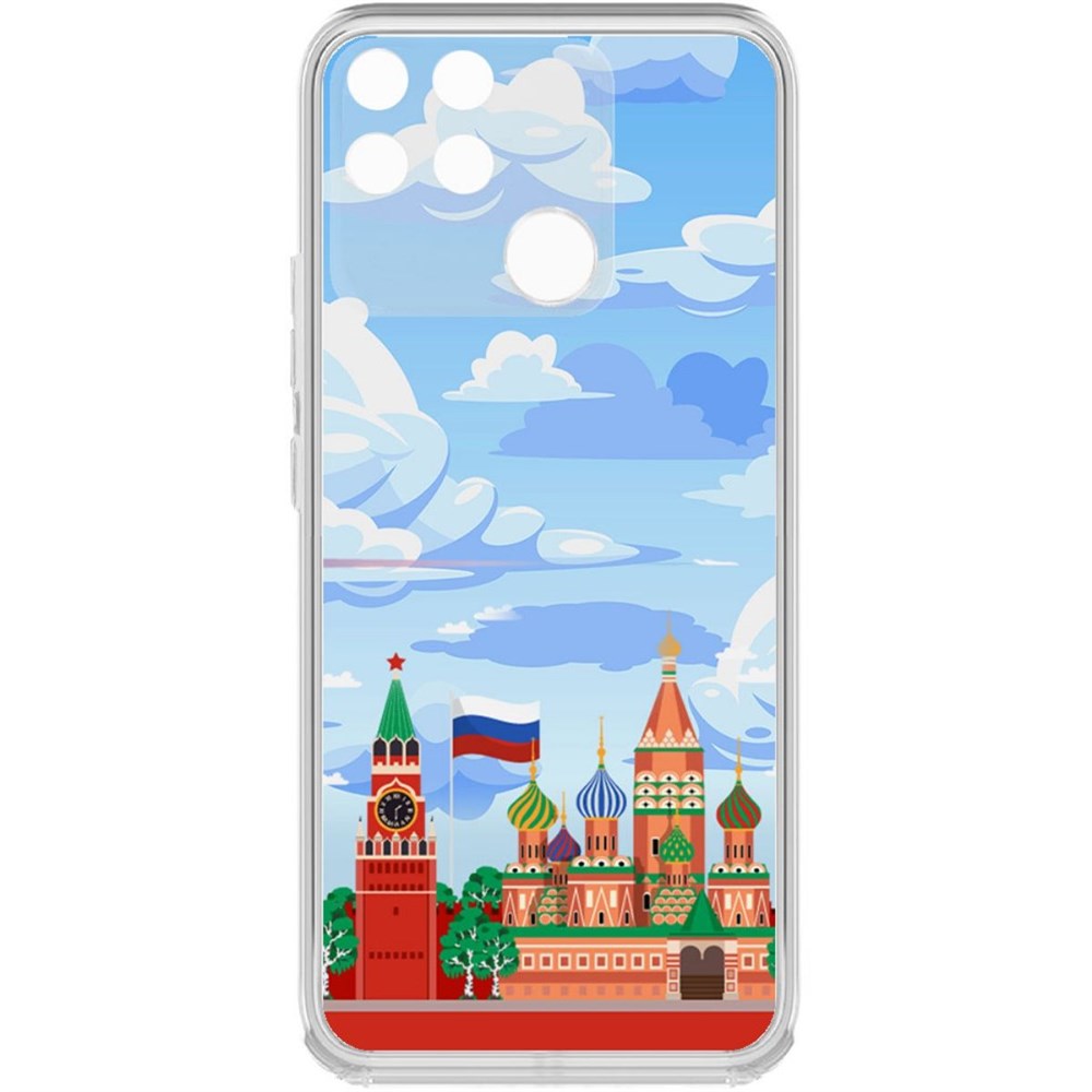 фото Чехол-накладка krutoff clear case красная площадь для realme narzo 50a