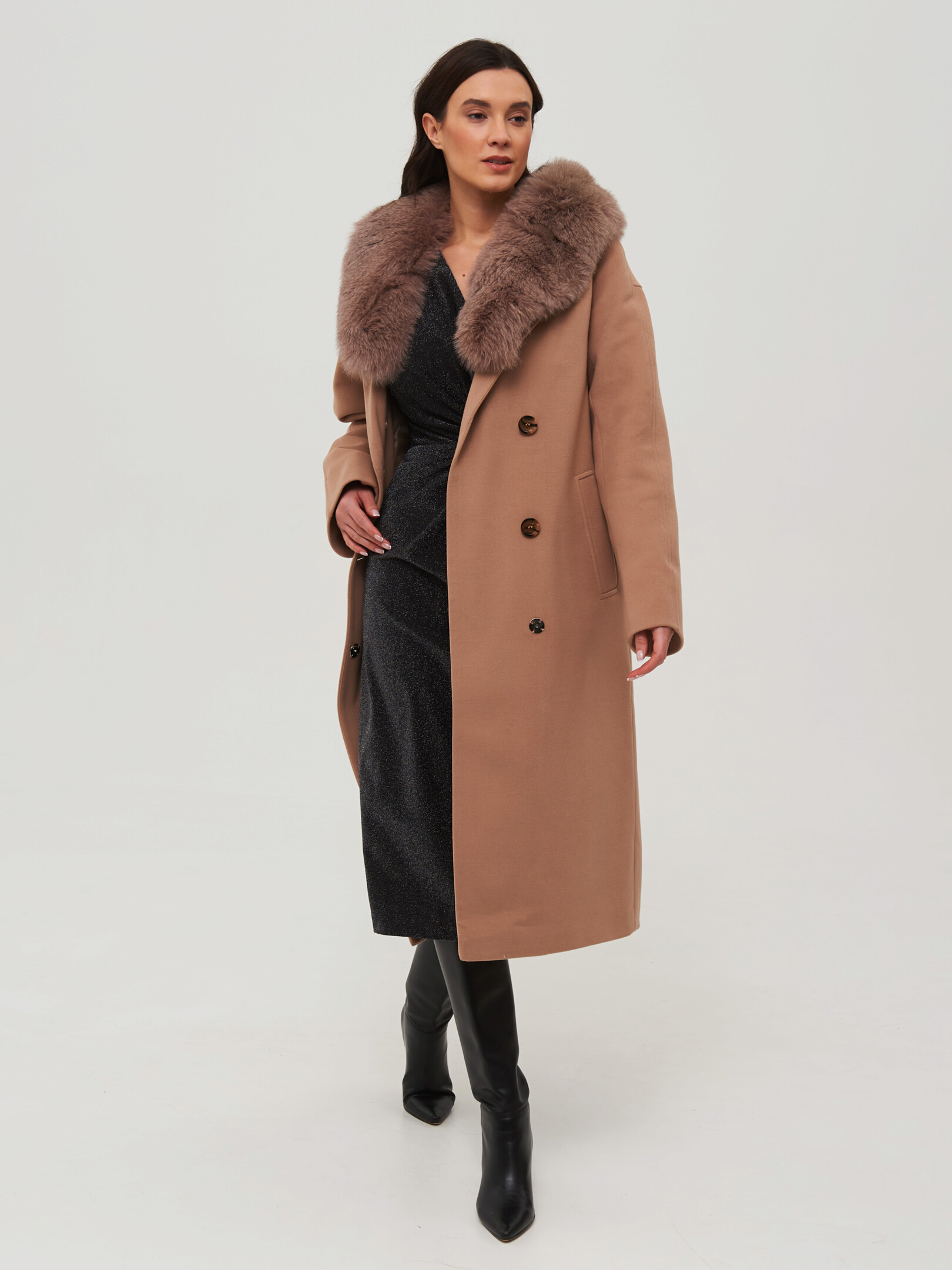 Пальто женское Giulia Rosetti 64901 бежевое 46 RU