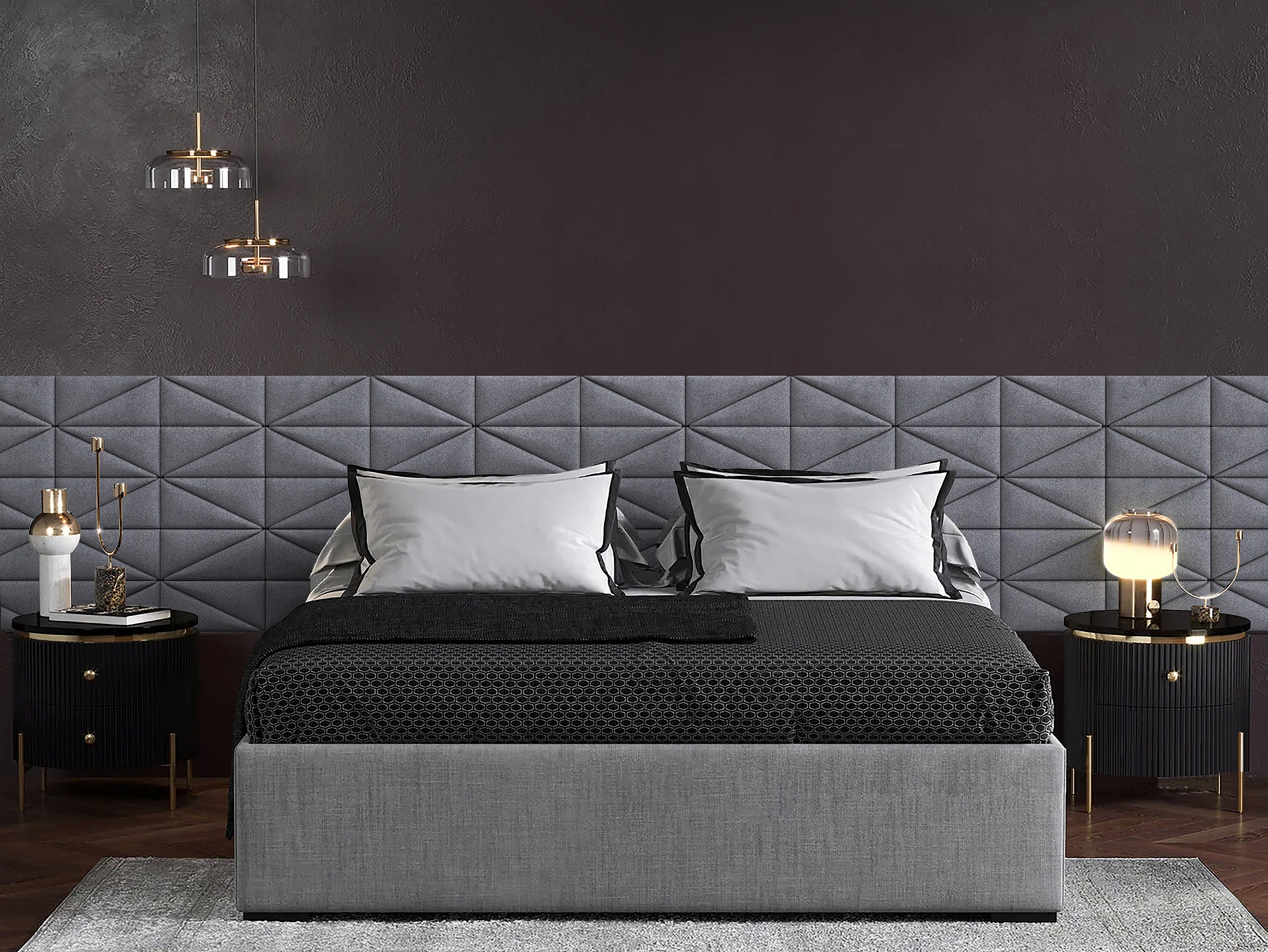 

Панель кровати Alcantara Gray 15х30PL см 2 шт., Серый