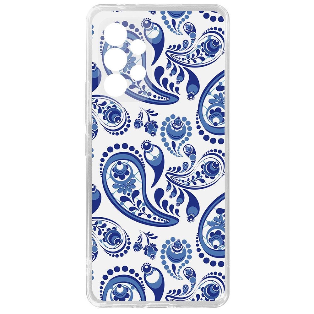 

Чехол-накладка Krutoff Clear Case Гжель для Samsung Galaxy A53 5G (A536), Прозрачный