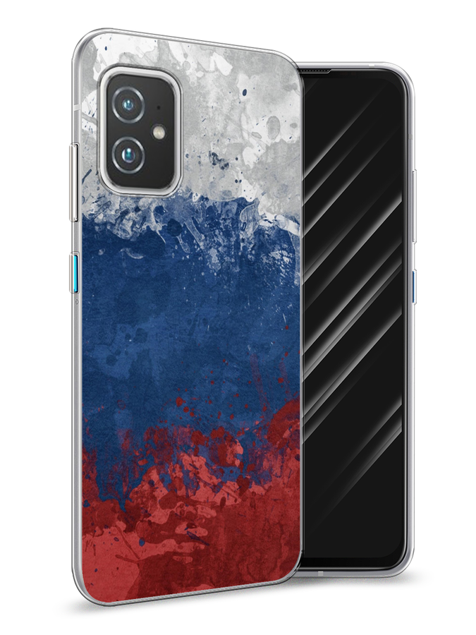 

Чехол Awog на Asus ZenFone 8 "Флаг России неровный", Белый;синий;красный, 44450-5