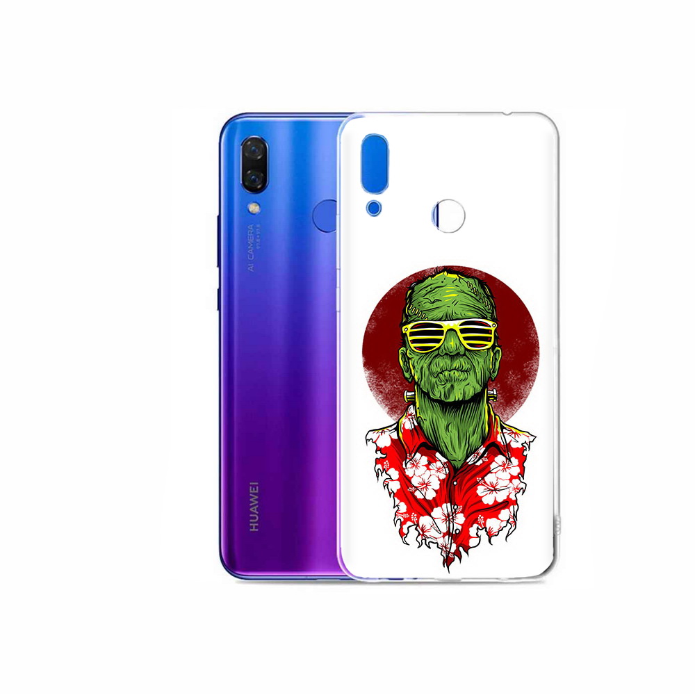 

Чехол MyPads Tocco для Honor Play крутой зеленый мужчина в очках, Прозрачный, Tocco