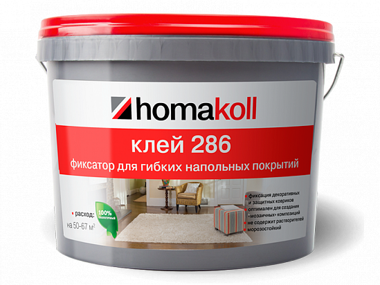 Клей Homakoll 286 10кг клей для полукоммерческого пвх линолеума homa homakoll 248 14 кг