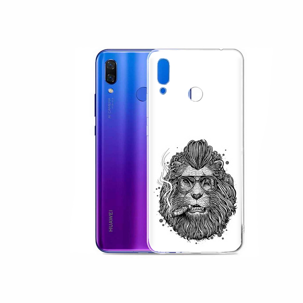 

Чехол MyPads Tocco для Honor Play курящий лев, Прозрачный, Tocco