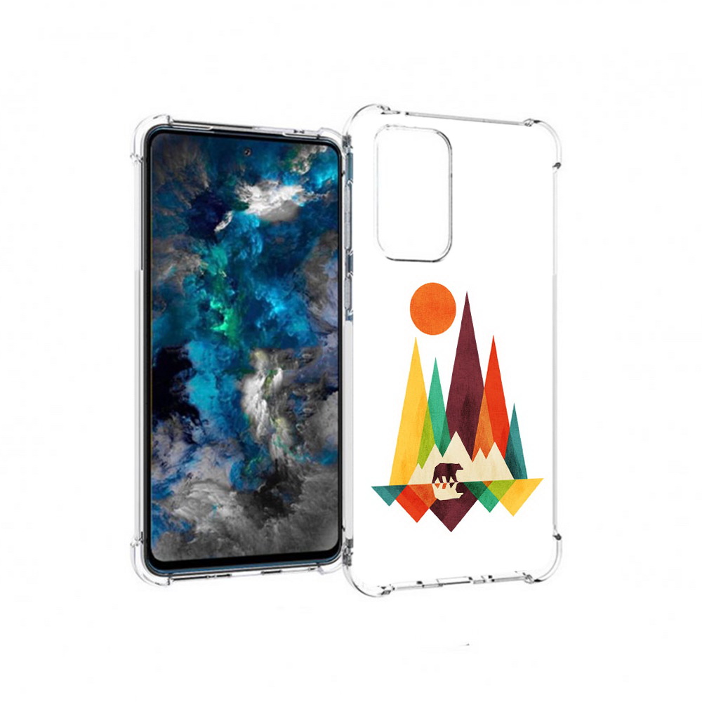 

Чехол MyPads Tocco для Samsung Galaxy A33 5G нарисованные горы с медведем, Прозрачный, Tocco
