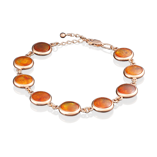 

Браслет из красного золота с янтарем р.  PLATINA jewelry 05-0549-00-271-1110-46, 05-0549-00-271-1110-46