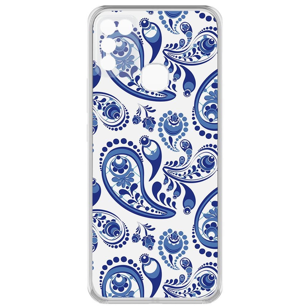 

Чехол-накладка Krutoff Clear Case Гжель для Infinix Hot 11 Play, Прозрачный