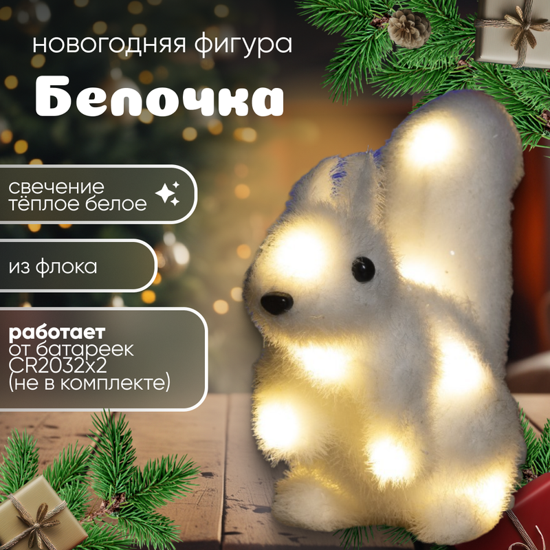 

Световая фигура Luazon Lighting Елка с шишкой Р00011586 белый теплый, Елка с шишкой