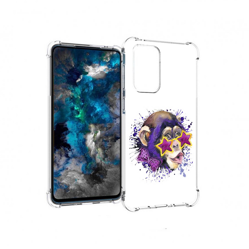 

Чехол MyPads Tocco для Samsung Galaxy A33 5G обезьяна в очках, Прозрачный, Tocco
