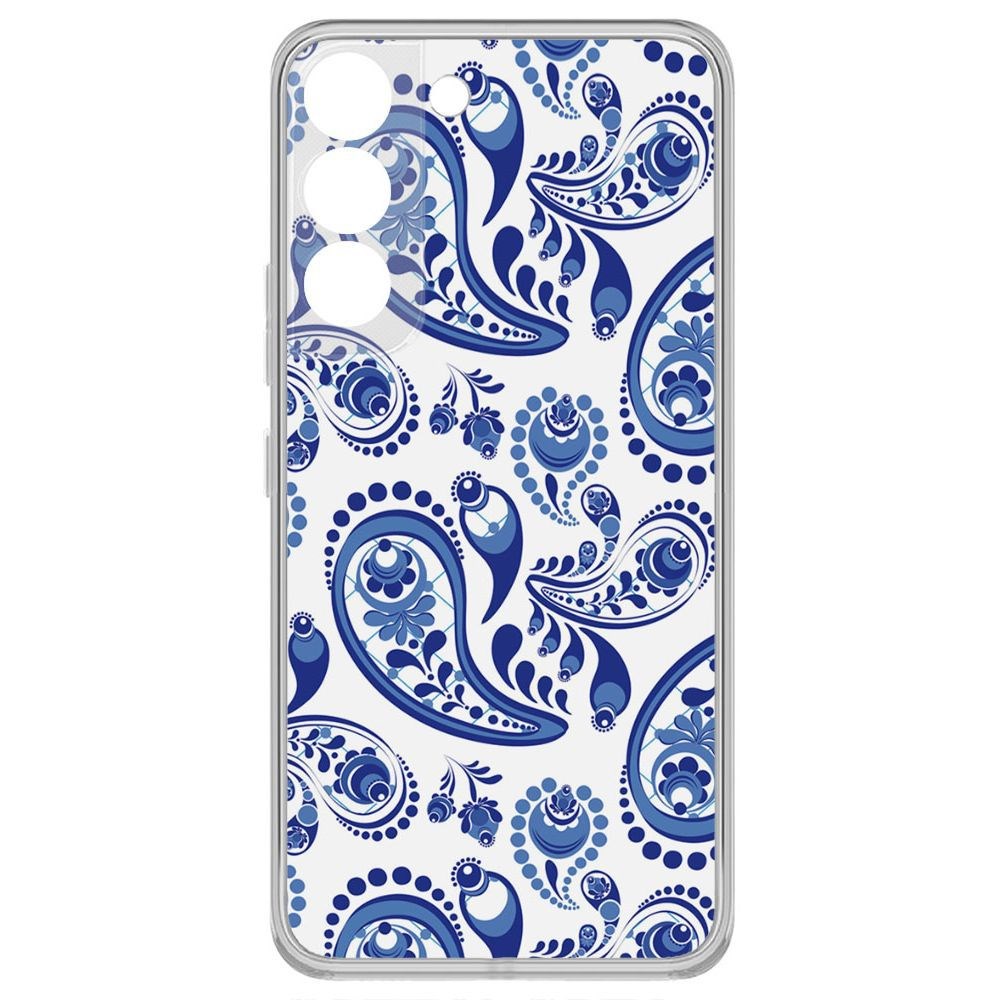 

Чехол-накладка Krutoff Clear Case Гжель для Samsung Galaxy S22, Прозрачный