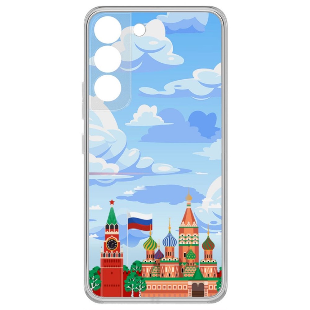 Чехол-накладка Krutoff Clear Case Красная Площадь для Samsung Galaxy S22