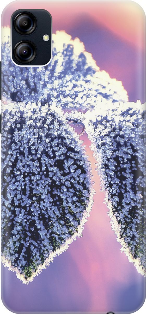 

Силиконовый чехол на Samsung Galaxy A04e "Замерзшие листики", Белый;фиолетовый, 158459