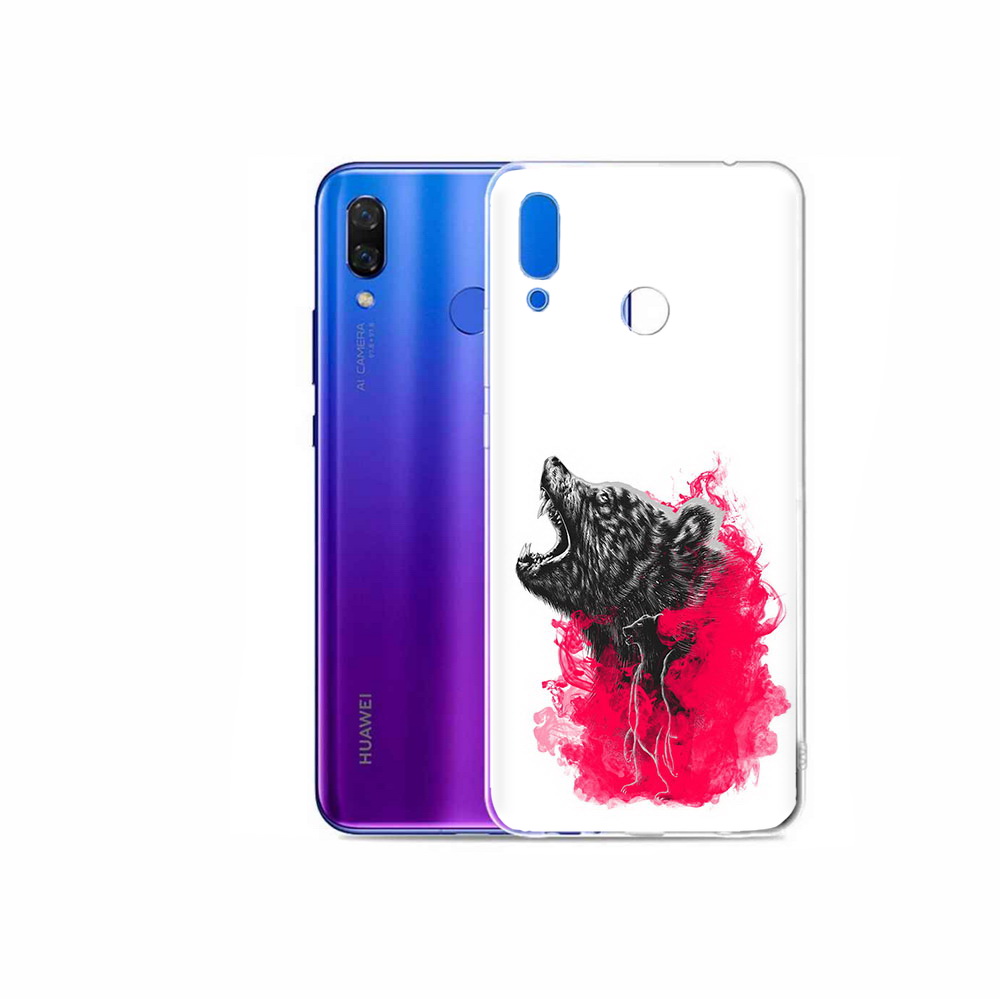 

Чехол MyPads Tocco для Honor Play медведь в дымке, Прозрачный, Tocco