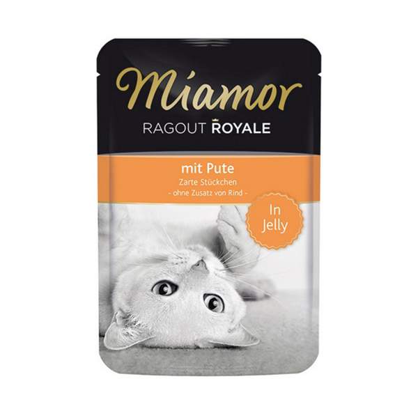 фото Влажный корм для кошек miamor ragout royal, с индейкой в желе, 22шт по 100г