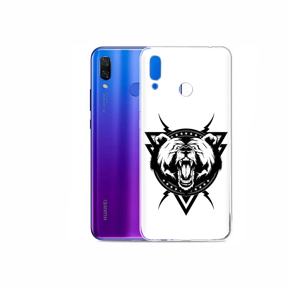 

Чехол MyPads Tocco для Honor Play медведь в треугольнике, Прозрачный, Tocco