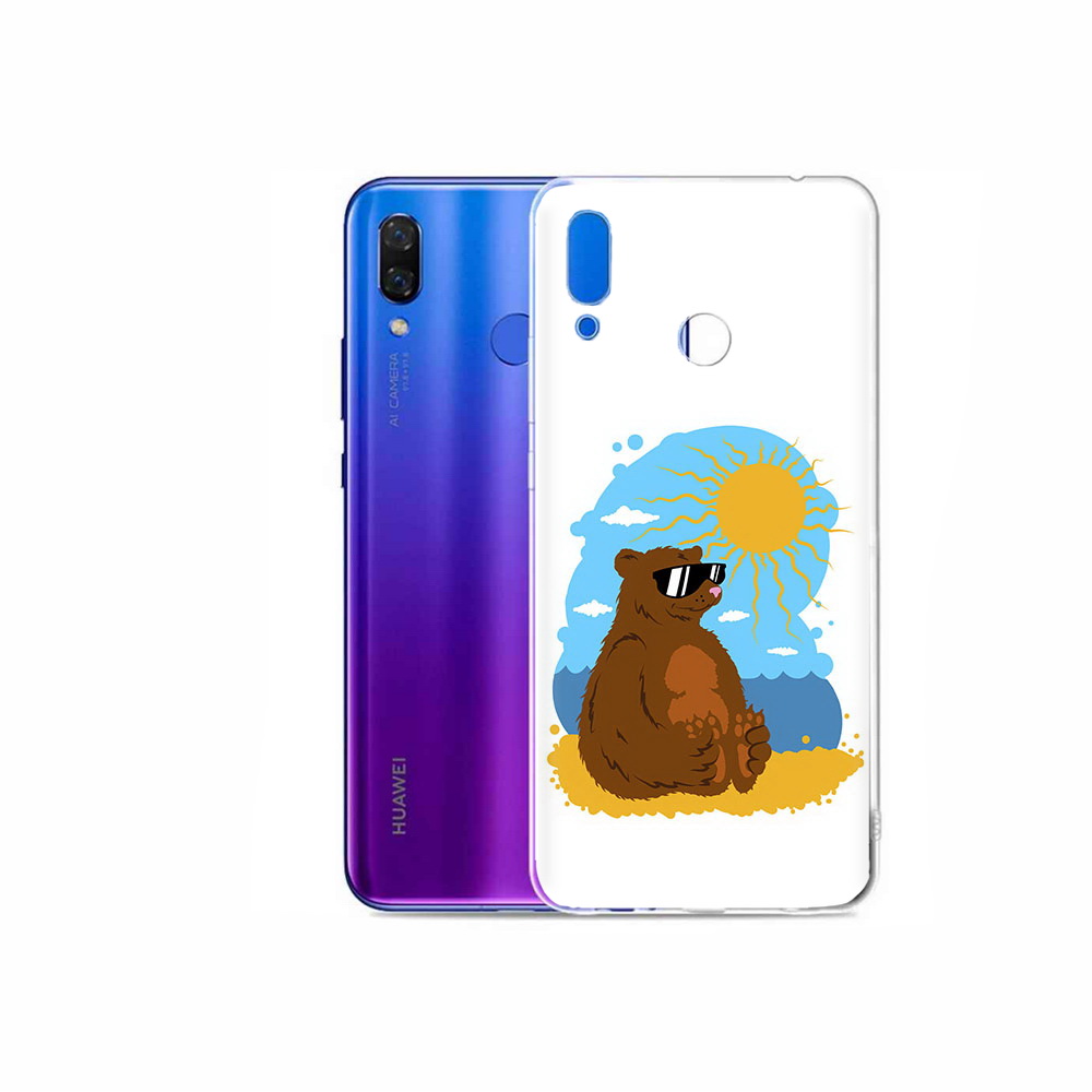 

Чехол MyPads Tocco для Honor Play медведь на чиле, Прозрачный, Tocco