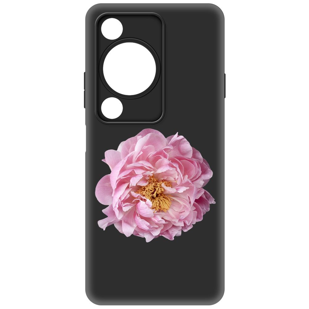 

Чехол-накладка Krutoff Soft Case Розовый пион для Huawei Nova Y72s черный